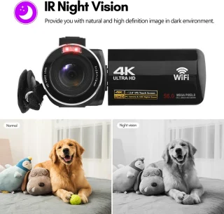 Vlog Camera 4K Ultra HD 2-in-1 met Microfoon en Afstandsbediening