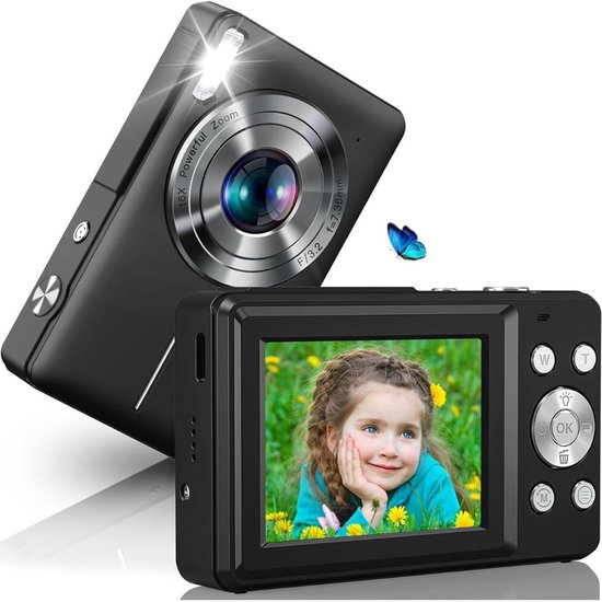 Vlog Camera Zwart - Bodycam en Action Camera voor Alle Gebruikers