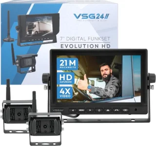 VSG 24 draadloze HD achteruitrijcamera met 2 camera's