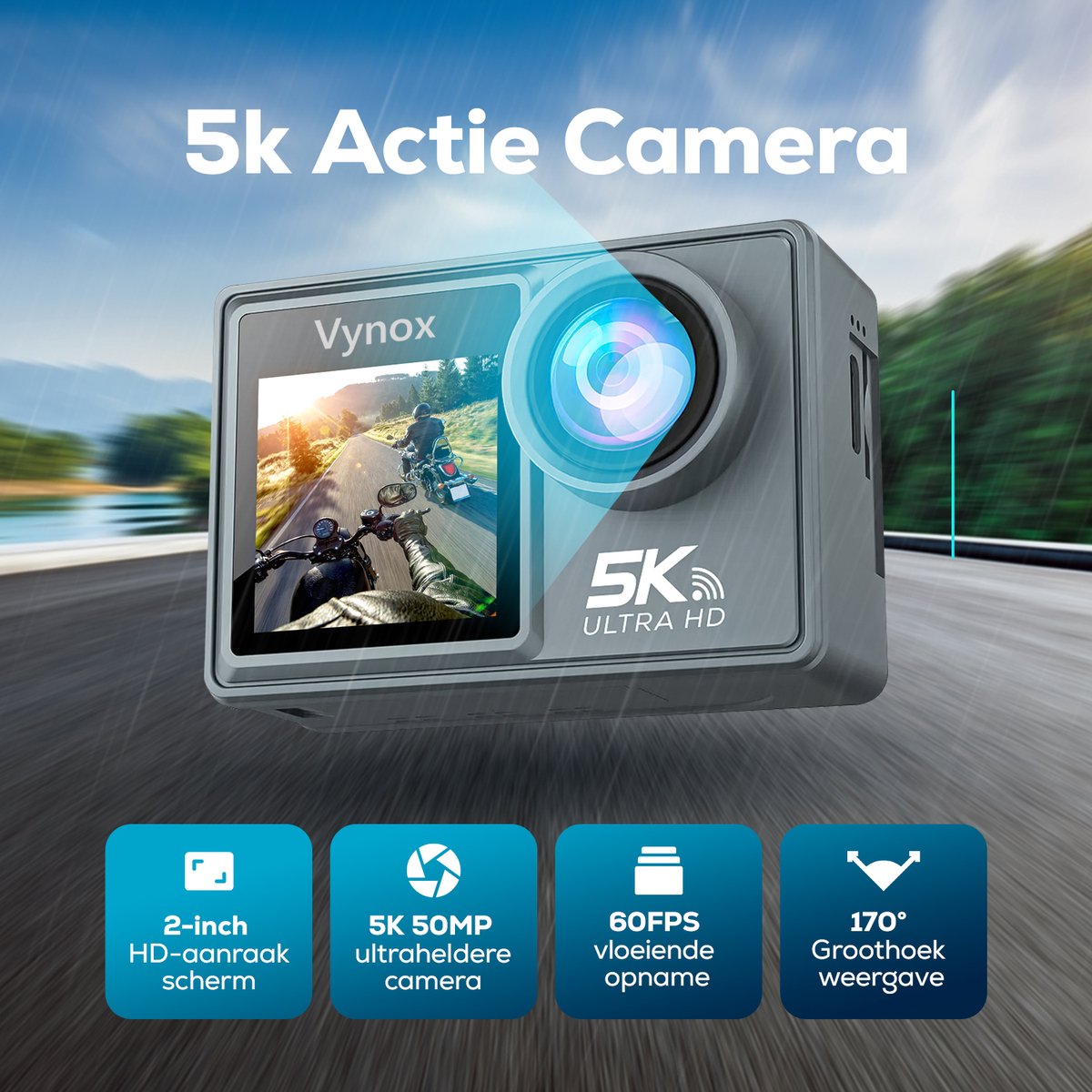 Wat vinden we goed aan de Vynox Action Camera 5K