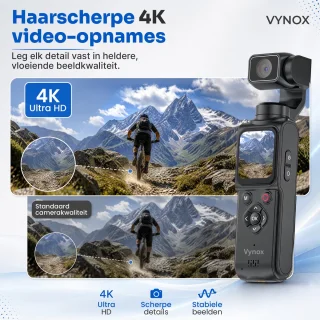 Wat vinden we goed aan de Vynox Pocket Camera 4K action- en vlogcamera