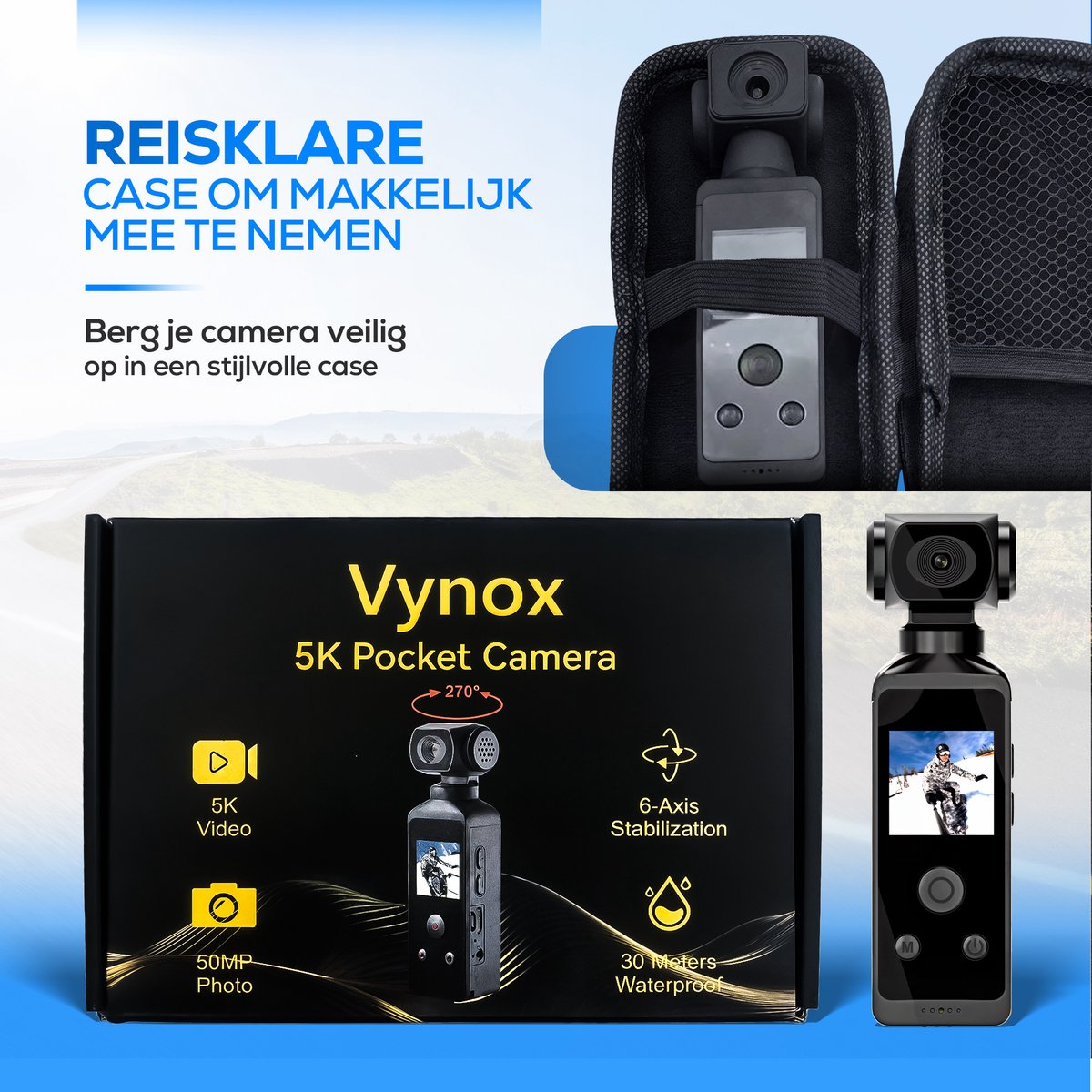Vynox Pocket Camera 5K Action Camera