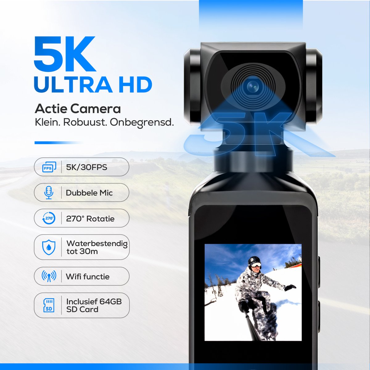 Vynox Pocket Camera 5K Action Camera