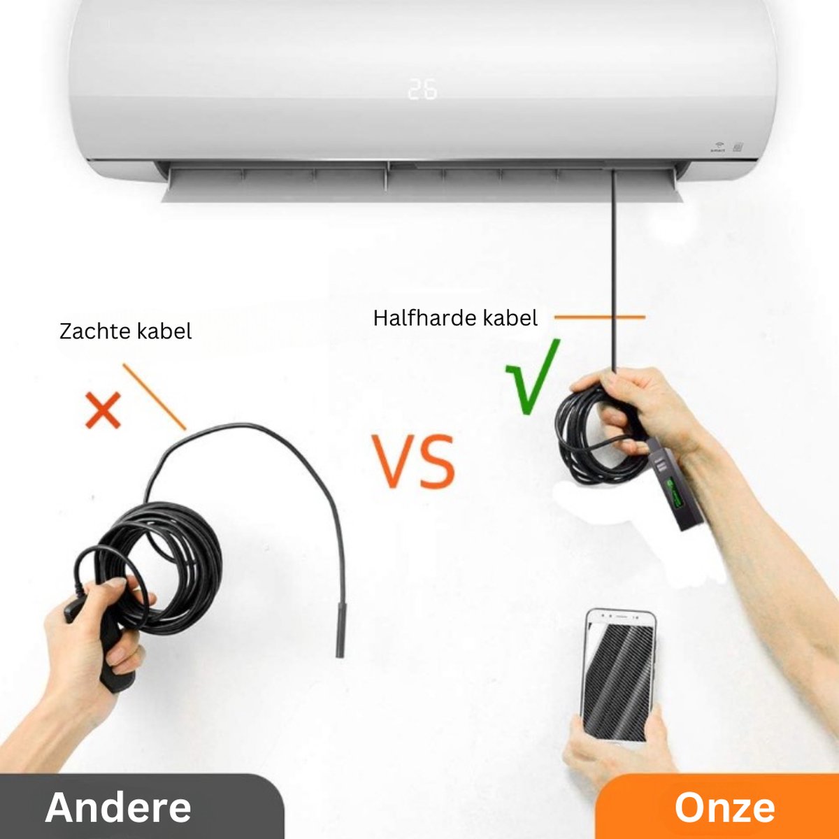 Wifi Endoscoopcamera 1200P HD USB 10m voor Android/iOS Windows Mac