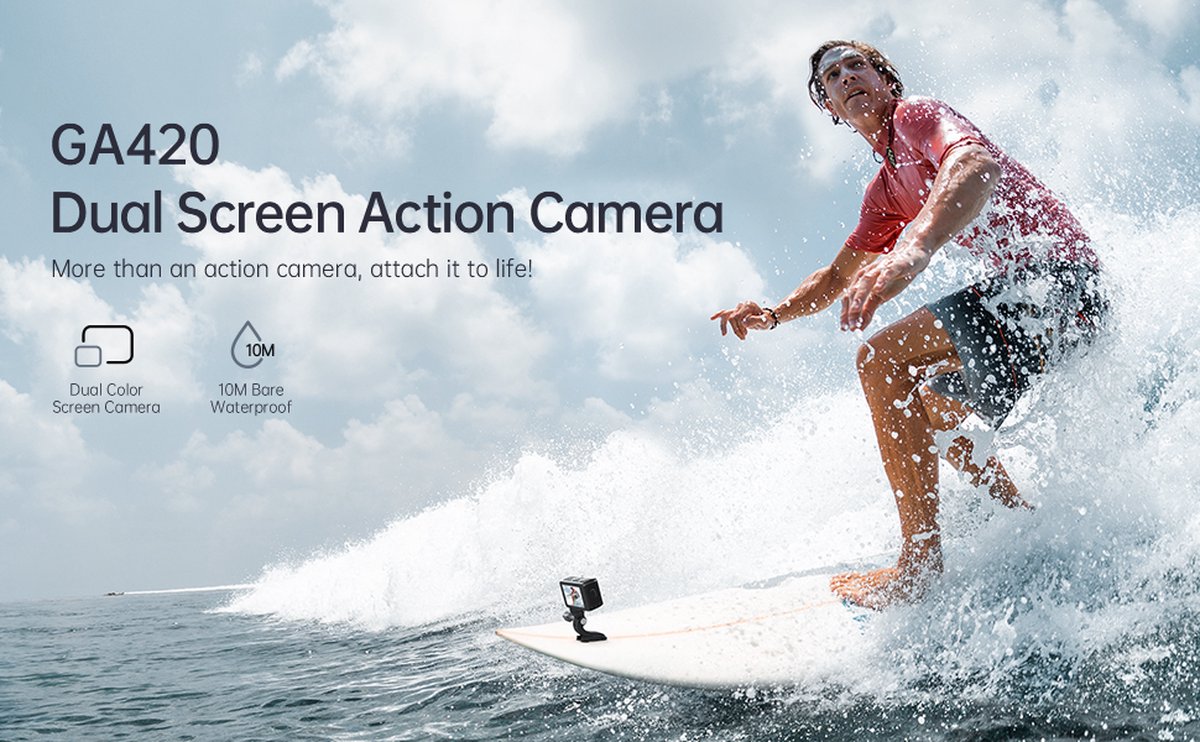 WOLFANG GA420 Action Camera 4K 60FPS 24MP Touchscreen WiFi
