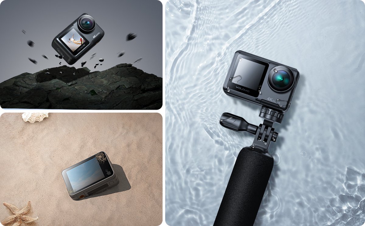WOLFANG GA420 Action Camera 4K 60FPS 24MP Touchscreen WiFi