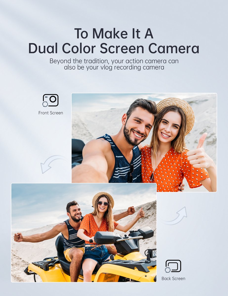 WOLFANG GA420 Action Camera 4K 60FPS 24MP Touchscreen WiFi