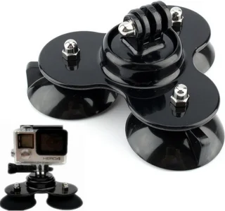 Zuignap 3x houder voor GoPro Hero 3/3+/4