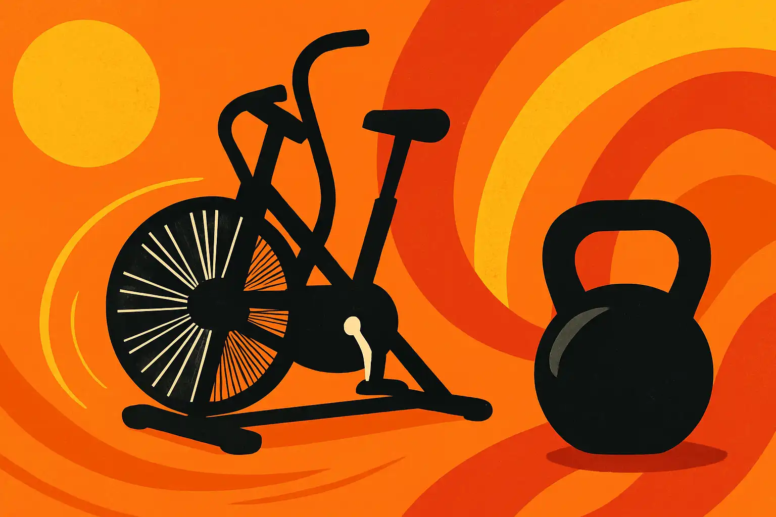 Airbike x kettlebell fusion: de ultieme 20-minuten circuits voor full-body power