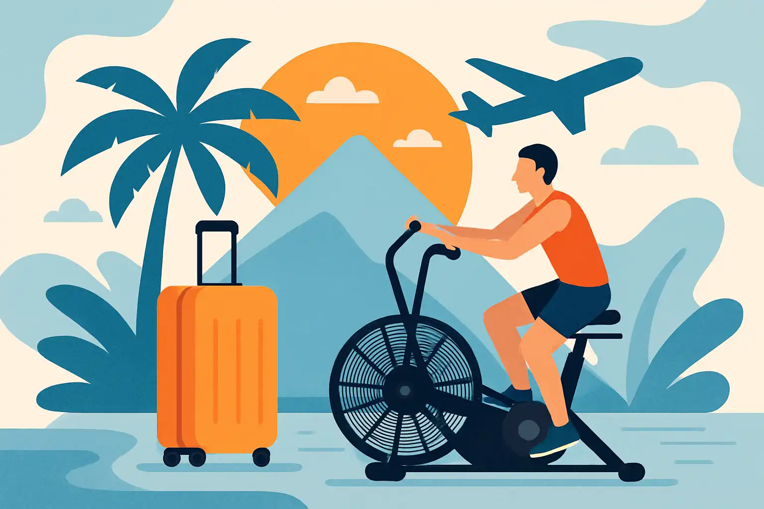 Neem je airbike-routine mee op vakantie: slimme hacks om ook onderweg echt door te trainen