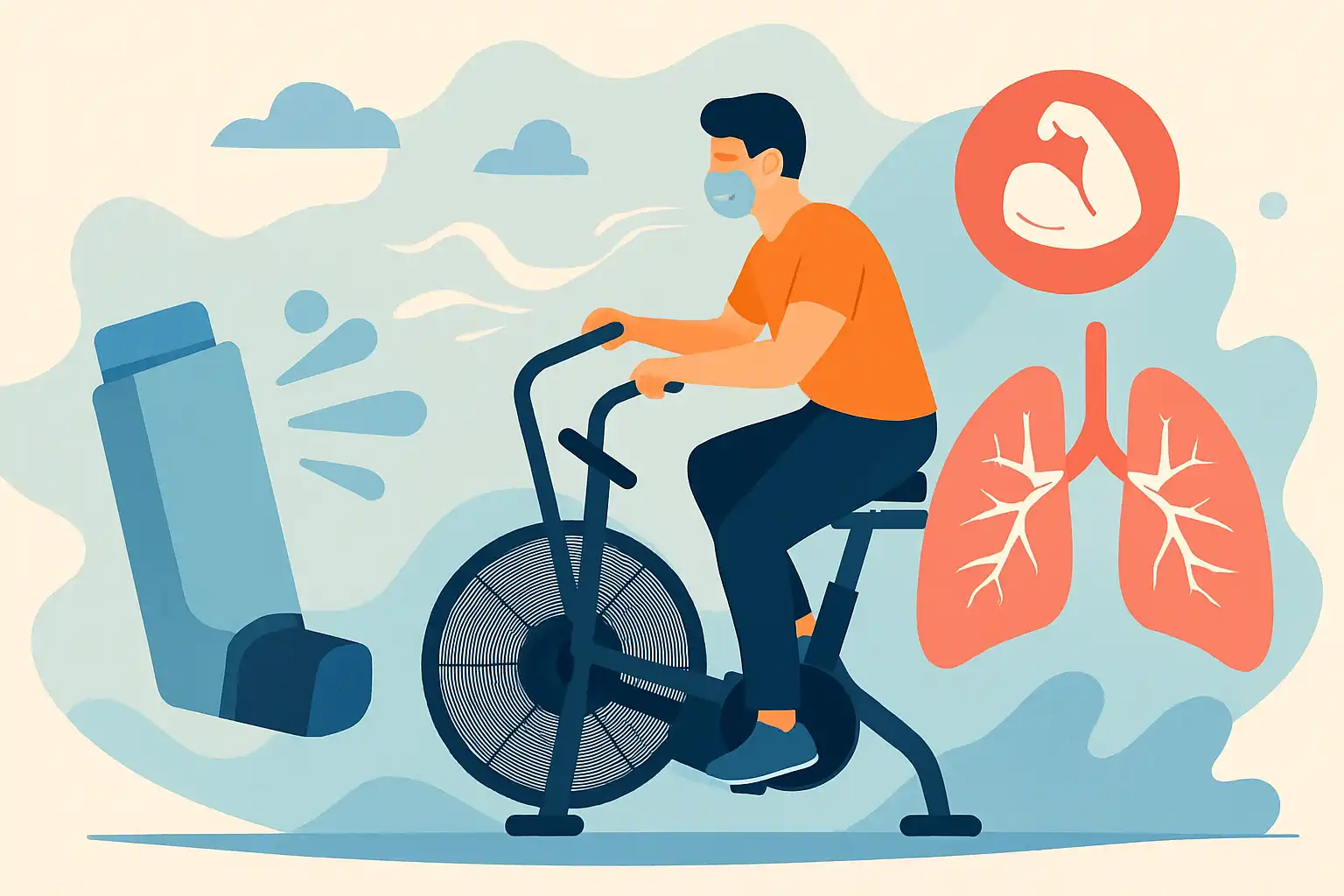 Train veilig met astma of COPD: airbike-workouts die je ademhaling versterken zonder overbelasting