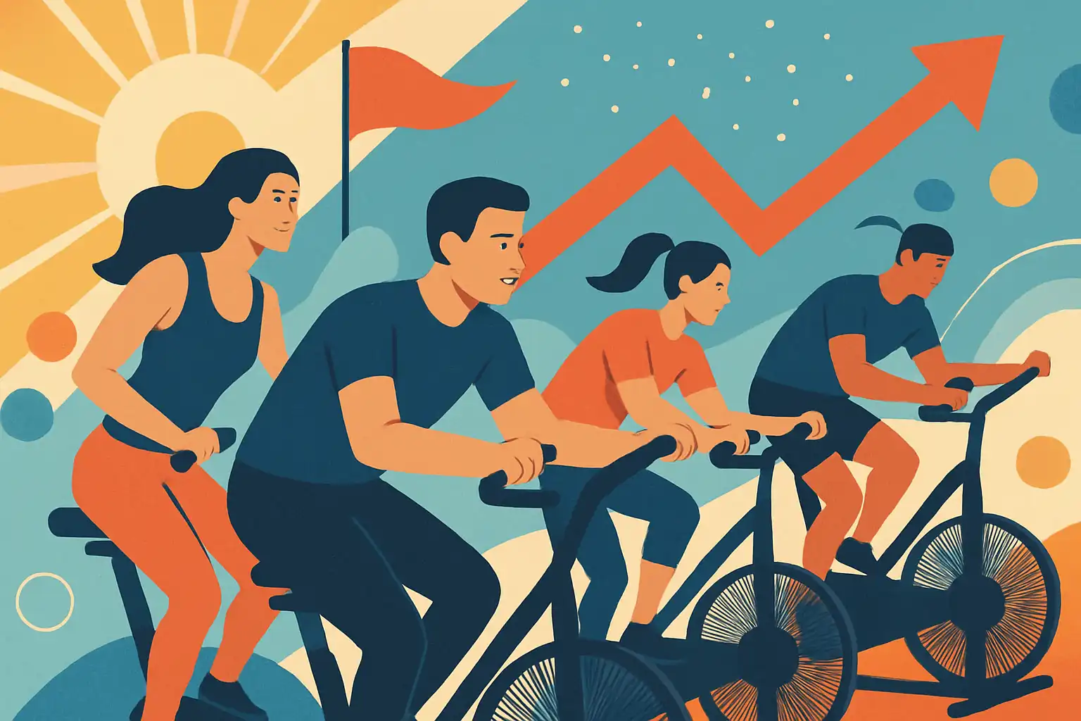 Zo organiseer je een epische airbike-bedrijfscompetitie: boost teamgezondheid en productiviteit