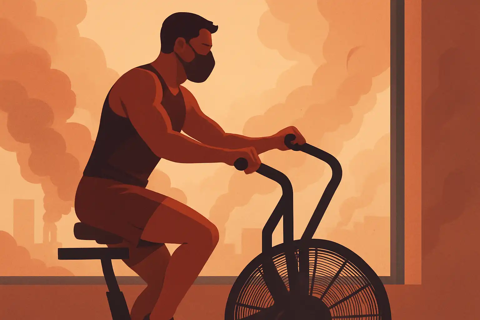 Zo train je veilig op de airbike bij slechte luchtkwaliteit en rook