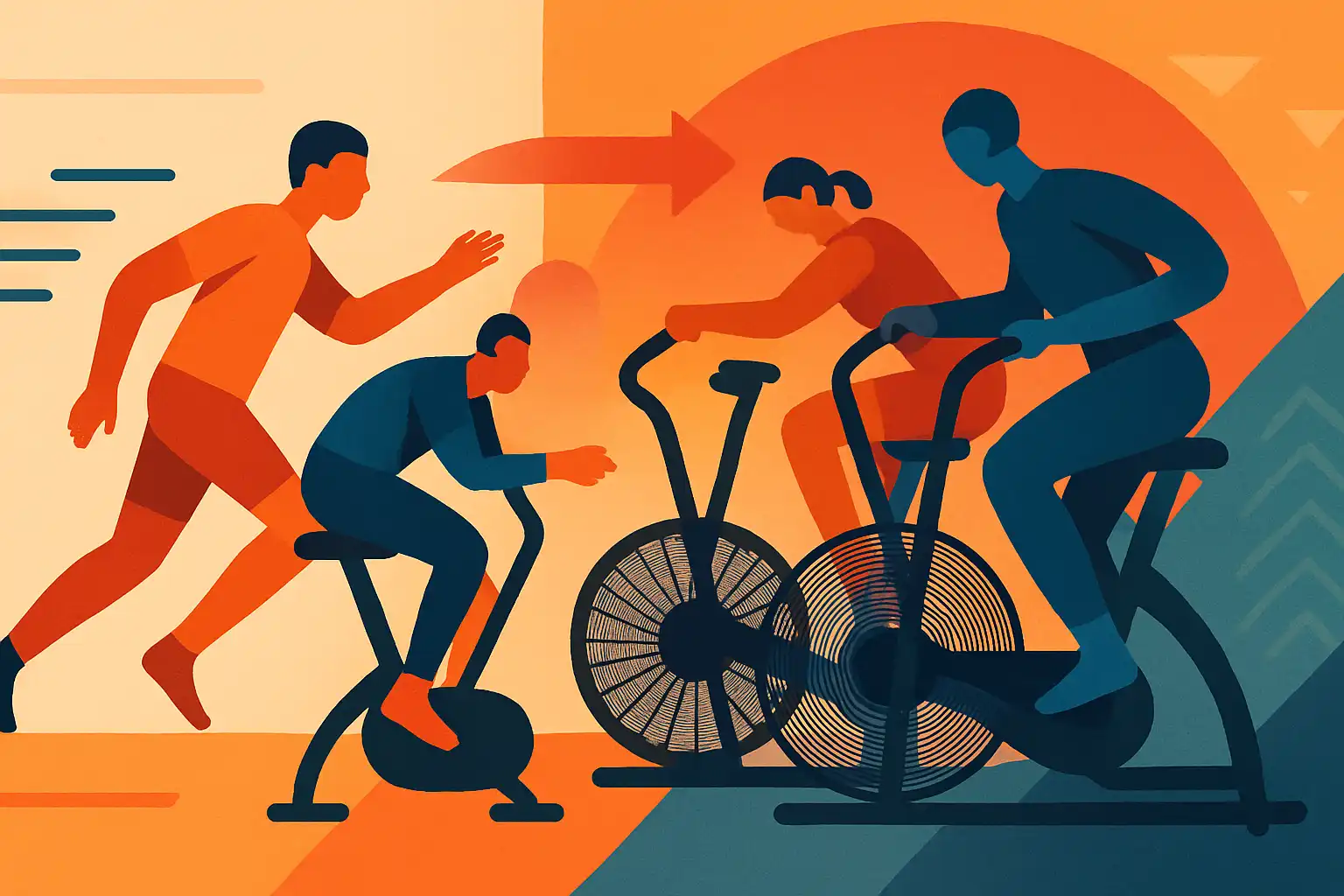 Zo train je voor een estafette op de airbike: teamstrategie, pacing en wisseltrucs