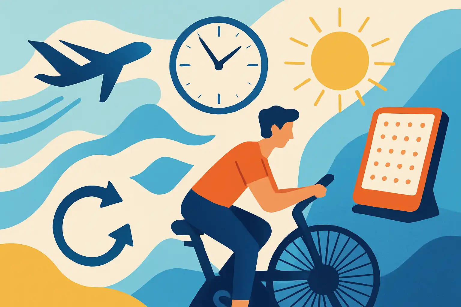 Zo versla je jetlag met gerichte airbike-sessies: ritme, licht en beweging die werken