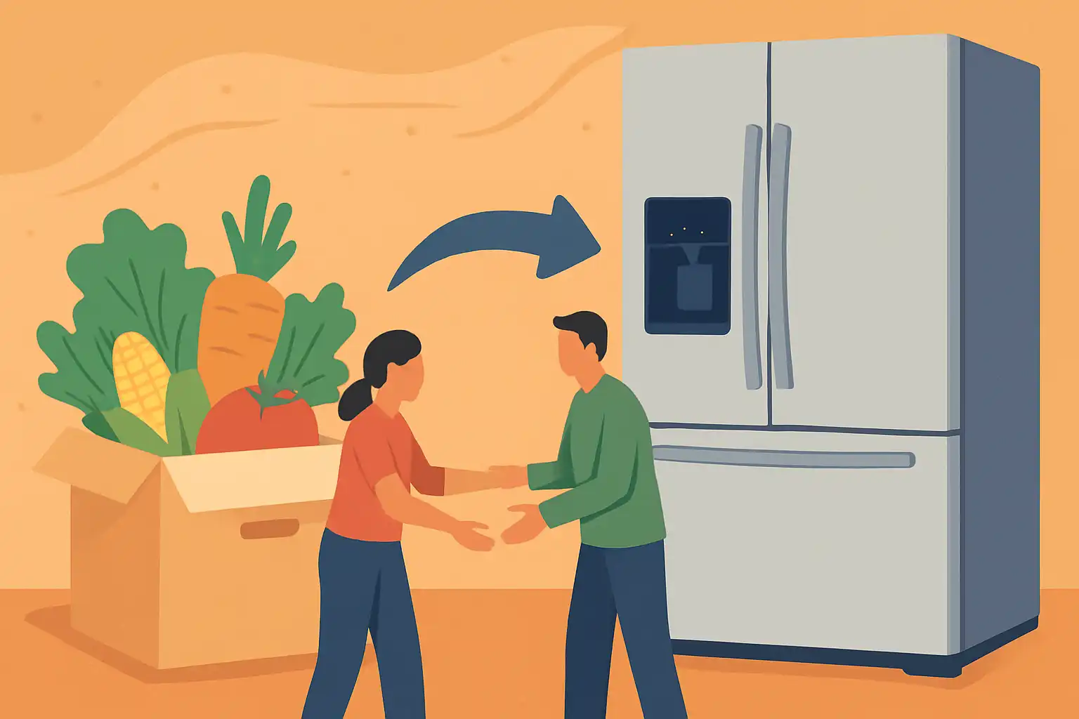 Deel je koelruimte: zo zet je je Amerikaanse koelkast in voor lokale voedselhulp