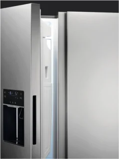 AEG ORX9V351DU, Vrijstaand, Amerikaanse deur, Roestvrijstaal, 2 deur(en), Touch, LED