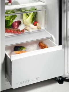 AEG ORX9V351DU, Vrijstaand, Amerikaanse deur, Roestvrijstaal, 2 deur(en), Touch, LED