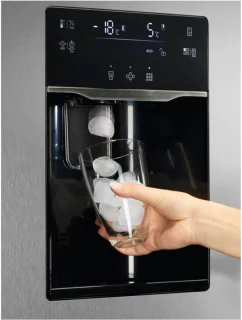AEG ORX9V351DU, Vrijstaand, Amerikaanse deur, Roestvrijstaal, 2 deur(en), Touch, LED