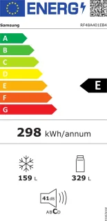 Samsung RF48A401EB4 amerikaanse koelkast Vrijstaand E Antraciet