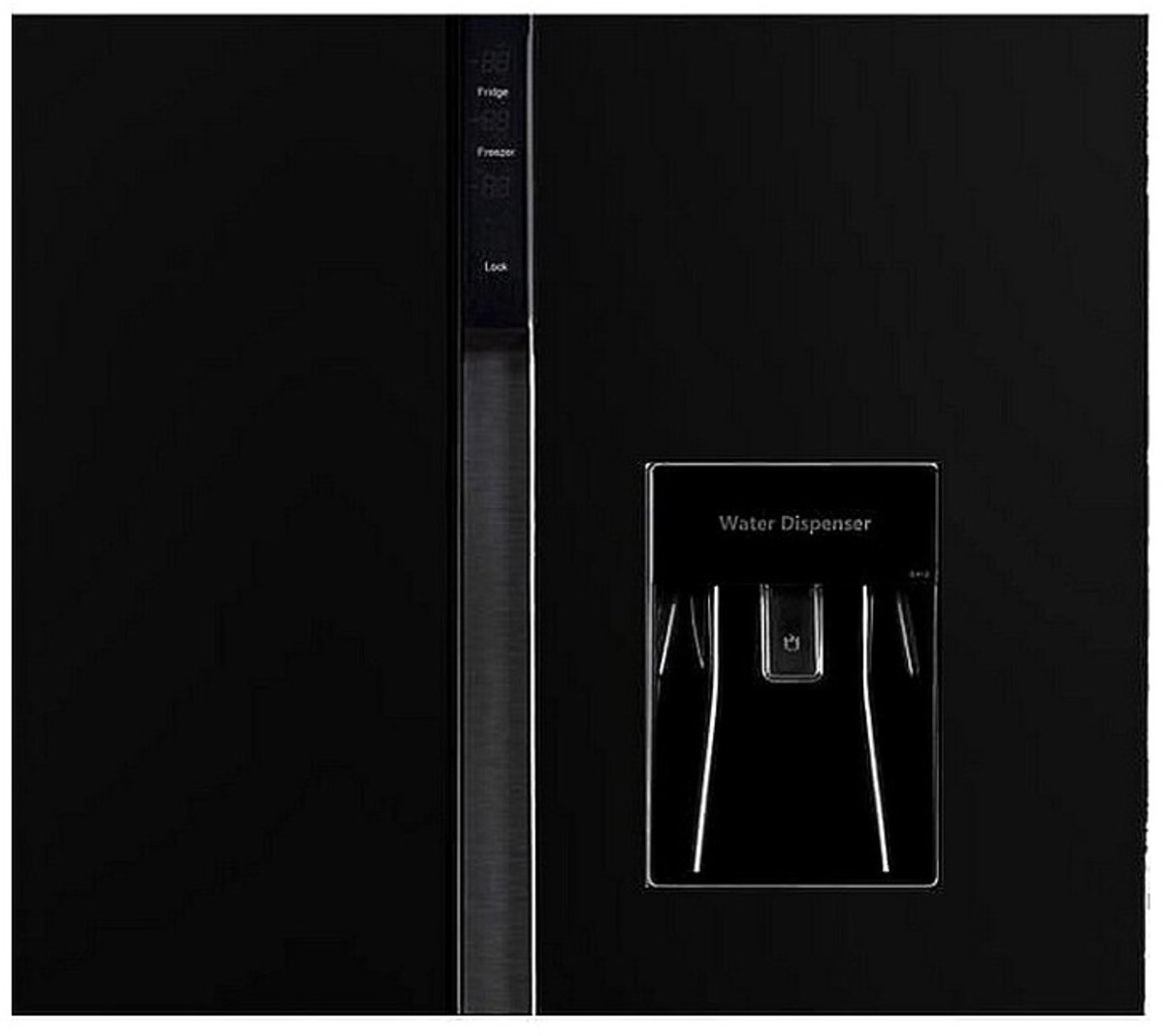 Amica AFN9561DXN Amerikaanse Koelkast 4 Deurs Black RVS