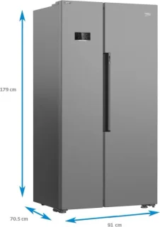 Beko GN1603140ZHXBN koelkast zilver
