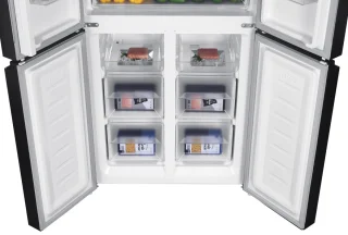 Bella BMD-448DDI Amerikaanse Koelkast 4 Deuren 362L Dark Inox