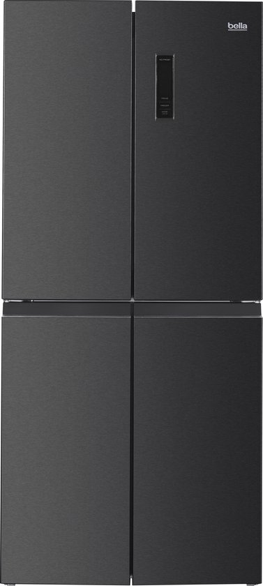 Bella BMD-448DDI Amerikaanse Koelkast 4 Deuren 362L Dark Inox