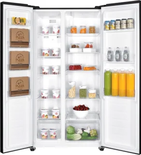 Bella BSBS-445.1BE Amerikaanse koelkast 442L Zwart