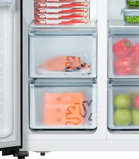 ETNA AKV678ZWA Amerikaanse koelkast zwart