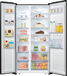 ETNA AKV678ZWA Amerikaanse koelkast zwart