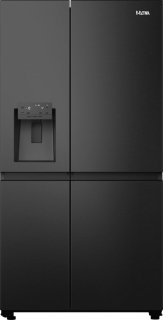 ETNA AKV879IZWA — Slimme zwarte Amerikaanse koelkast met ijs- en waterdispenser