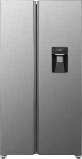 Exquisit SBS146-WS-040ES Amerikaanse Koelkast Zilver 439L