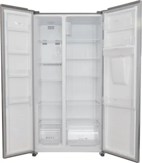 Exquisit SBS146-WS-040ES Amerikaanse Koelkast Zilver 439L