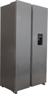 Exquisit SBS146-WS-040ES Amerikaanse Koelkast Zilver 439L