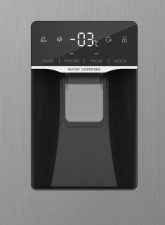 Exquisit SBS146-WS-040ES Amerikaanse Koelkast Zilver 439L