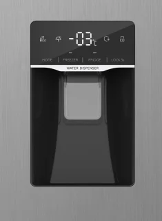 Exquisit SBS146-WS-040ES Amerikaanse Koelkast Zilver 439L