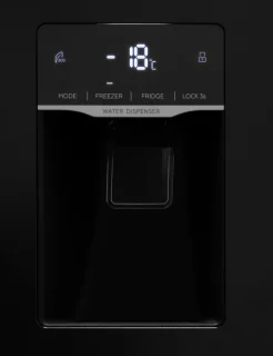 Exquisit SBS239-WS-EB Amerikaanse Koelkast Zwart 442L