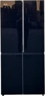 Fitelli KV475GLZW01 Amerikaanse koelkast zwart glas