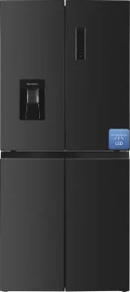 Frilec BONN-MD458-WS-040DDI Amerikaanse koelkast 419L Dark Inox