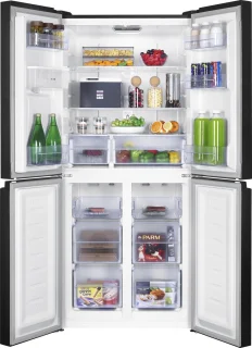 Frilec BONN-MD458-WS-040DDI Amerikaanse koelkast 419L Dark Inox