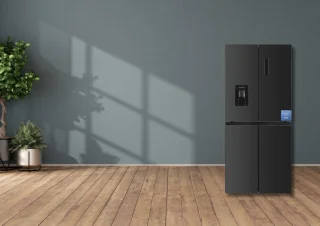 Frilec BONN-MD458-WS-040DDI Amerikaanse koelkast 419L Dark Inox