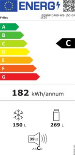 Wat vinden we goed aan de Frilec BONNMD460-WS-150-041CDI Amerikaanse koelkast 4-deurs