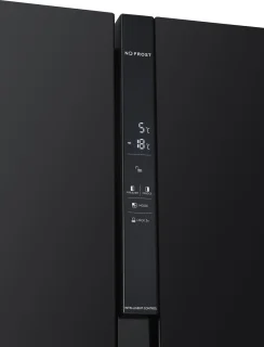 Frilec BONNSBS-630-040CB Amerikaanse koelkast zwart
