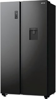 De Gorenje NRR9185 EABXLWD Amerikaanse koelkast Zwart in één oogopslag