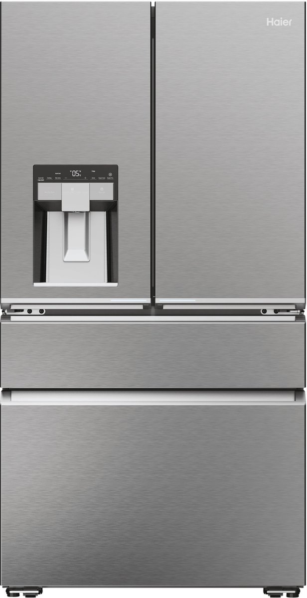 De Haier FD 90 Series 7 Pro HFW7918EIMP Vrijstaande Koelkast Frans Deur Platina in één oogopslag
