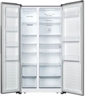 Heinner Amerikaanse Koelkast LED Touch 519L Zilver