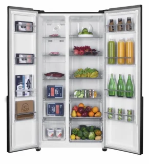 Heinner Amerikaanse Koelkast Touch Display 532L Zwart