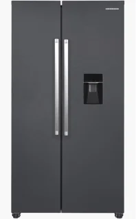 Heinner HSBS-HM529NFINVDGWDE++ American side-by-side koelkast met waterdispenser 529 l antracietgrijs