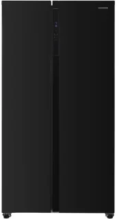 Heinner Koel-vriescombinatie 442L Zwart Glas